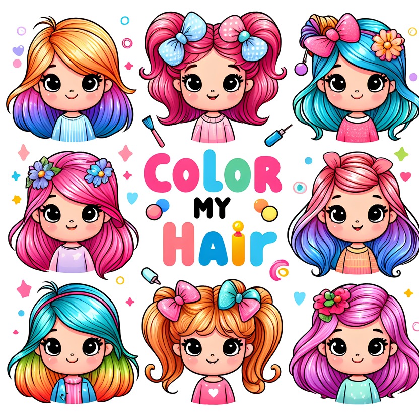 Color My Hair: A Coloring Book of Fun and Fabulous Hairstyles