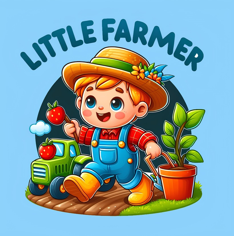 Little Farmer: Color the Animals and Plants with Farmer Toddler